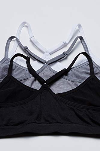 Calvin Klein Girls' Seamless Racerback Crop Bralette, Multipack3