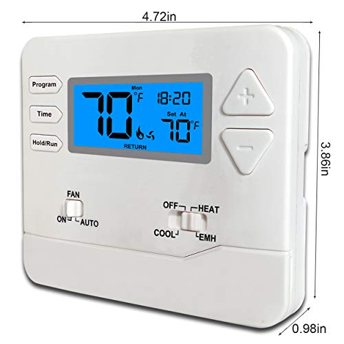 Aowel Heat Pump Thermostat Programmable For Home 2 Heat / 1 Cool #TOP2
