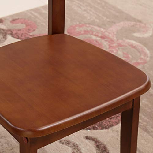 Teerwere Dining Chair Household Simple Backrest Full Oak Chair For Living Room And Dining Room Pu Cushion Dining Chair (Color : Begonia, Size : 40X37.5X90Cm) #TOP3