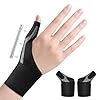 Goldeer 2Pcs Tutore Pollice Destro Sinistro Elastico mit Stecche,Tutore per Rizoartrosi per Sollievo per Dolore e Infortuni, Tenosinovite di De Quervain, Tendinite e Slogature (Nero, M)