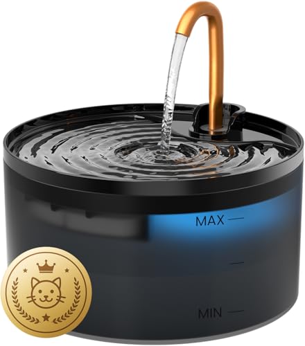 Cat Water Fountain, 71oz/2.1L Cat Fountain for Drinking...