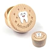 QZKJQDD Milchzahndose, Zahndose Milchzähne Jungen, Zahndose Milchzähne Mädchen, Bedruckt mit 3D-Cartoon-Zahnmuster milchzahndose, Kreative Tauf- und Geburtstagsgeschenke für frischgebackene Eltern