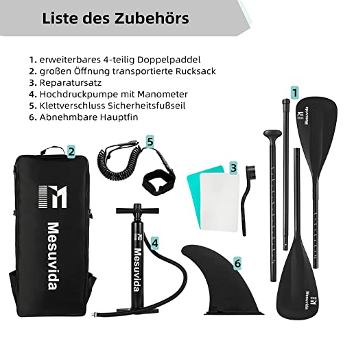 Mesuvida SUP Gonfiabile, 10.6'x32' x6' Tavola da