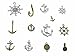 Kinteshun Anchor Steering Wheel Steampunk Charm Assorted Nautical Rudder Helm Fishhook Charm Pendant for Sailor Navy DIY Jewelry Making (100 Grams,Silver&Bronze Tones)