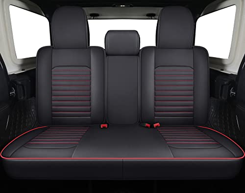 Image of Aierxuan Jeep Wrangler JK JL Seat Covers 4 Door (Black-Red)