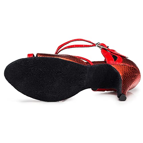 YKXLM Ballroom Dance Shoes for Women Latin Salsa Party Tango Wedding Performance Shoes,L0354