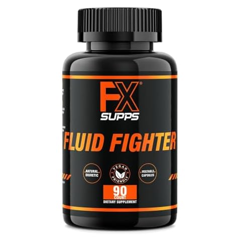FXSUPPS Fluid Fighter – Herbal Diuretic Supplement, 90 Capsules with Potassium and Vitamin B6 for Bloating Relief, Hydration Balance, and Muscle Cramp Support Cover