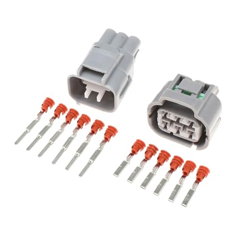 LIANGMEI 1-20 Ensembles 7283-7064-40 7282-7064-40 Étanche 6 Broches Voie Mâle Femelle Phare Harnais Prise Électrique Connecteur Automatique(Male female set,1Set)