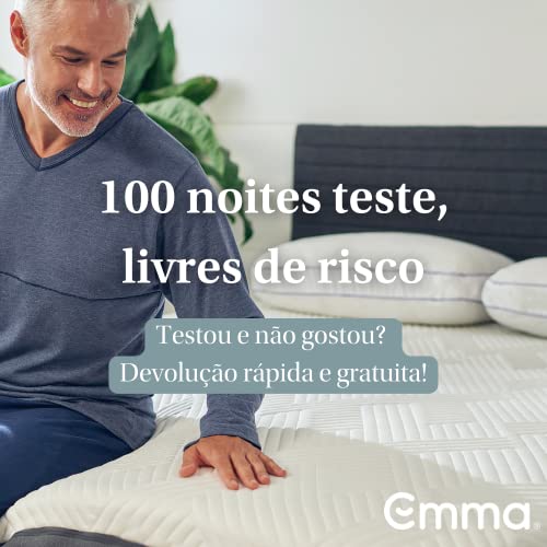 Colchão Emma Premium Hybrid Queen - Tecnologias Airgocell® e AirFlex® para máximo conforto - 158X198
