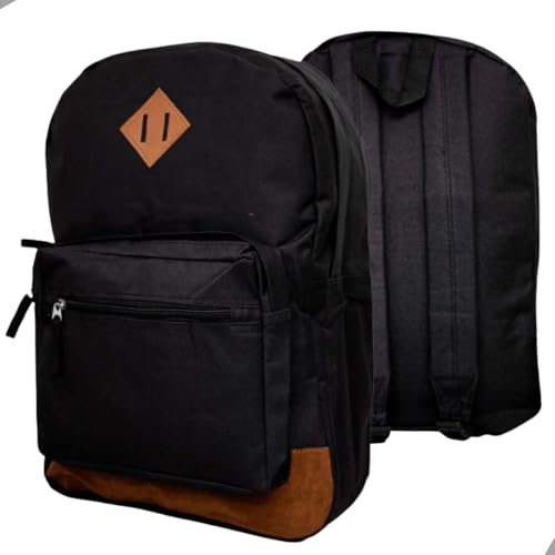 Mochila Casual em Poliéster Leve e Resistente com Zíper Duplo Bolso Frontal Alças Ajustáveis e Alça de Mão Espaço Amplo para Escola Trabalho Faculdade Passeio Viagem Unissex