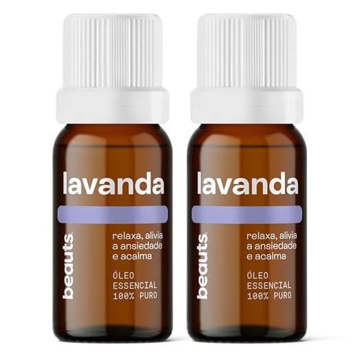 Kit Óleo Essencial de Lavanda Francesa - Oleo Essencial para Ansiedade, Calmante e Relaxante - Para Difusor, Massagem e Aromaterapia - 100% Puro e Natural, Beauts (2 unidades de 10ml)