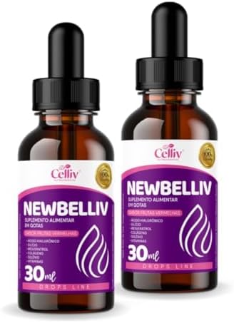2x Newbelly - Ácido Hialurônico, Silício, Resvaratrol, Colágeno, Selênio e Vitms 30ml Celliv