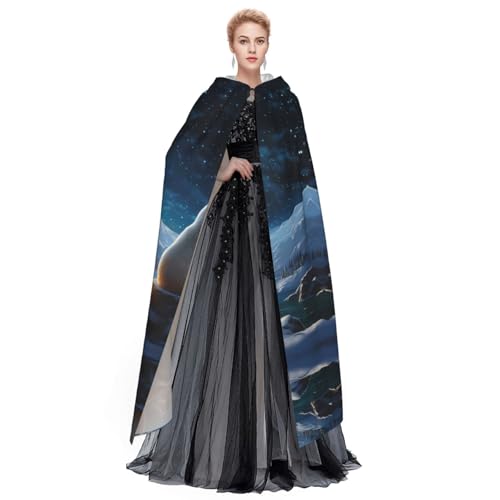 Chaqueta larga con capucha unisex para noches de camping y paseos en invierno 3