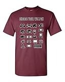 New Choose Your Weapon Controller Gamer Nerd Geek Funny DT Adult T-Shirt Tee (Large, Maroon)