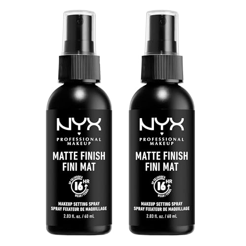 NYX Professional Makeup Setting Spray, Long Lasting Formula, Vegan, Matte Finish, Pack of 2, 60 ml
