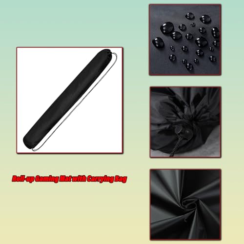 Mahjong Mat Anti Slip Noise con 5 Dados y Bolsa miniatura 4
