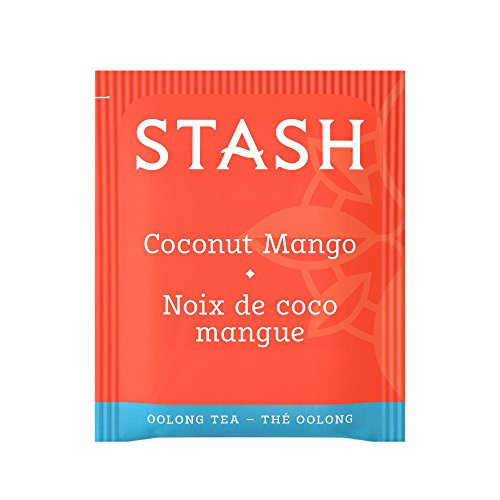 Image of Stash Tea Coconut Mango Wuyi Oolong Tea - Caffeinated, Non-GMO Project Verified Premium Tea with No Artificial Ingredients, 18 Count (Pack of 6) - 108 Bags Total