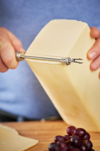 RÖSLE Käseschneider mit Draht und Gabel für Schnittkäse, Edelstahl 18/10 – Ansicht 3