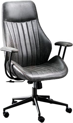ovios Ergonomic Office Chair Modern Computer Desk Chair High Back Suede Fabric Desk Chair with Lumbar Support for Executive or Home Office (Dark Grey)