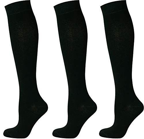 Mysocsk 3 Pairs Kids Knee High Socks