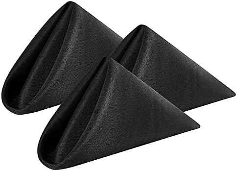 Trimming Shop 20 Inch Cotton Polyester Silver Table Napkin for Home, Hotel, Dinning, Wedding, Banquet, Party, Events, Hemmed Edges Lightweight & Machine Washable, 10pcs