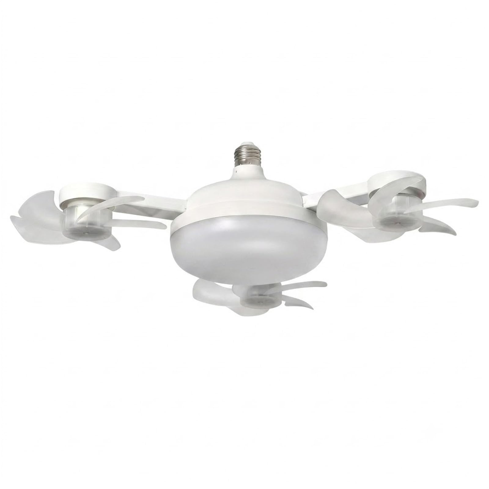 Ceiling Fan with Lighting and an E27 Light Socket, 2-in-1 Silent LED Fan