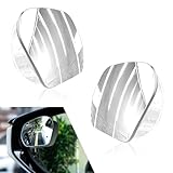 Tesnaao 2 PCS Car Rearview Blind Spot Mirror, 360 Degree Adjustable By Pressing HD Reflective Auxiliary Mirror, Nano-suction Cup Mounted Wide-angle Reversing Mirror, Universal for Most Cars (White)