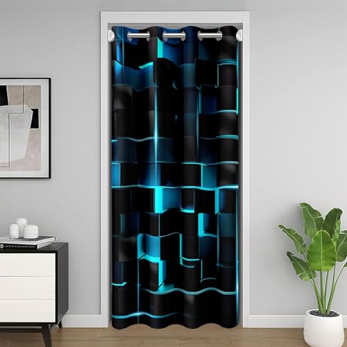 Homewish Rideau Cubique Géométrique 86x203, Garçon Adolescent Adulte, Lumineux Néon Grille...