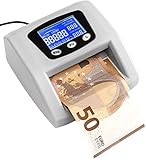JeVx Maquina Detector y Contador de Billetes Falsos Automatico Introduce el Billete en Cualquier Posicion Comercial de Dinero 5 Sistemas de Deteccion Seguridad Euros