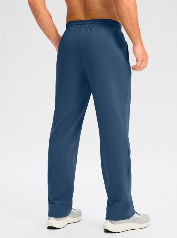 Pudolla Men's Fleece Lined Sweatpants with Zipper Pockets Winter Warm Water Resistant Athletic Pants for Workout Running - Image 4