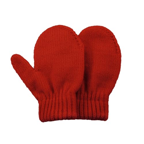American Trends Toddler Mittens Kids Soft Knitted Winter Gloves Warm Thick Cold Protection Gloves for Baby Boys Girls
