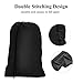 OTraki Medium Laundry Bag 24x32 inch Heavy Duty Travel Dirty Clothes Bag 2pcs Machine Washable Laundry Bag with Drawstring Closure for Home Dorm, Drying Do Not Exceed 176℉ Black