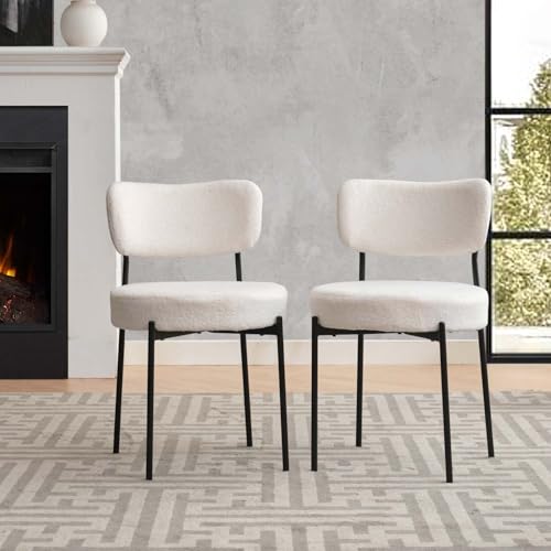 Seekverse Boucle Dining Chair Set of 2