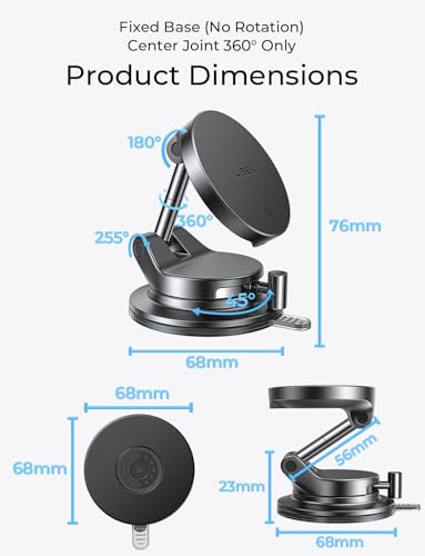 LISEN Qi2.2 25W MagSafe Wireless Car Mount Charger — view 8