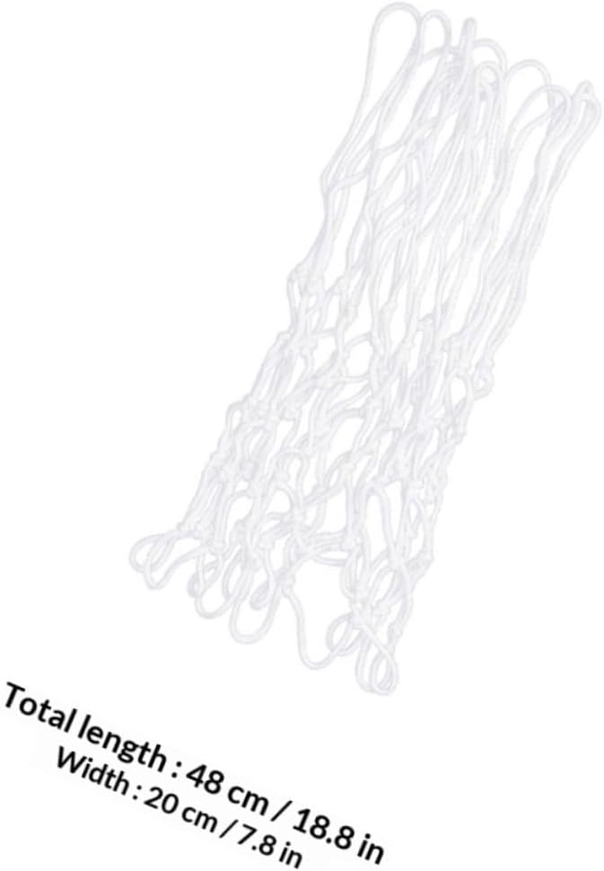 GLEAVI 2pcs Professional Thickened Braided Basketball Nets Nylon Material White Suitable for Indoor and Outdoor Basketball Hoops and Practice Replacement
