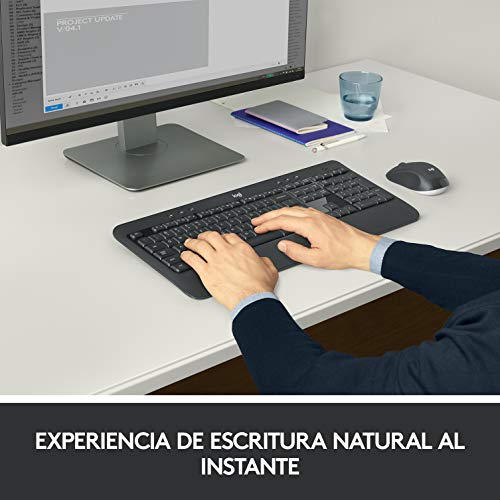 Logitech MK540 Combo Clavier et Souris Sans Fil, Clavier QWERTY Espagnol - Noir