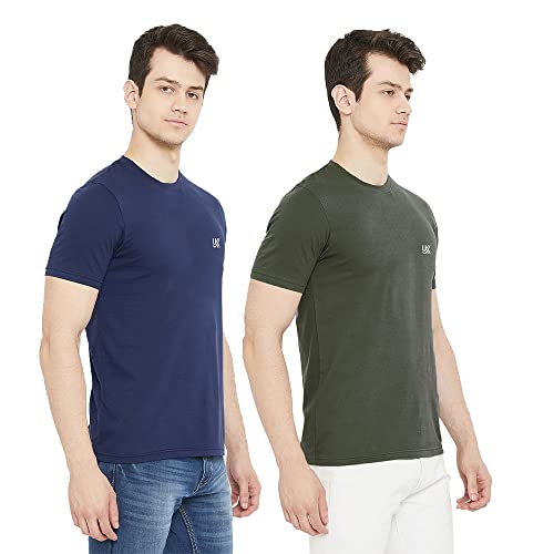 Image of Cotton Solid Regular Fit Half Sleeve T-Shirts for Men