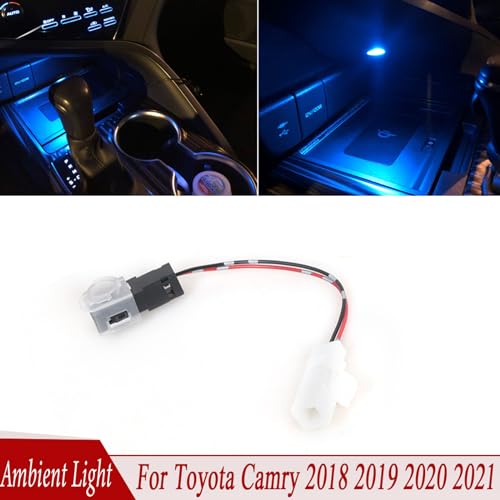 Portavasos interior Toyota Camry 2018-2021 luz ambiente azul miniatura 2