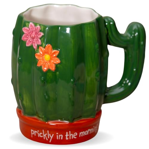 Boxer Gifts Tasse Cactus Gifts – Prickly in The Morning – Cadeau de plantes d'intérieur pour femmes et amateurs de plantes
