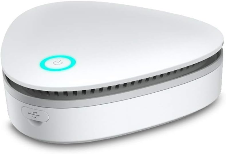 Home Ozone Generator Deodorant, USB 360° Sterilization Ozonator Air Purifier, Ozone Disinfection Machine with Timer, Suitable for Food, Fruits, Refrigerator, Vegetables, Room, Pets, Car