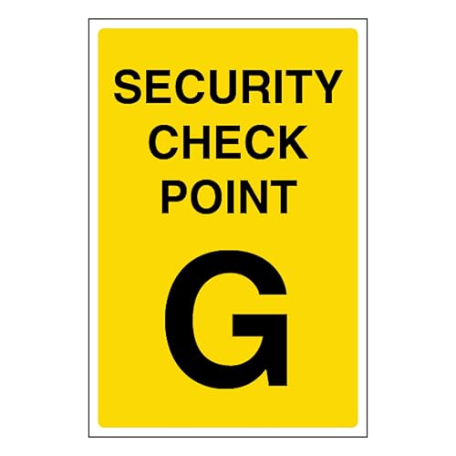 Point de contrôle de sécurité V Safety autocollant en vinyle 400x600 mm pour signalisation