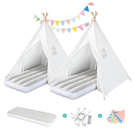 Teepee Play Tent for Kids with Gifts Floor Mat, Star Lights, Coloured Flag, Feathers, Carry Case, Indoor Outdoor Playhouse for Baby and Toddler, Toys for Boys and Girls-ASTM Certified (White)