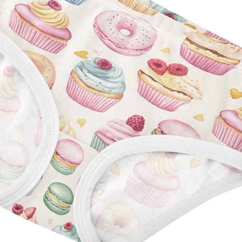 Girls Underwear Soft Cotton Cupcakes Donut Kids Panties in Sizes 2/3t, 4t, 5t, 6 and 84