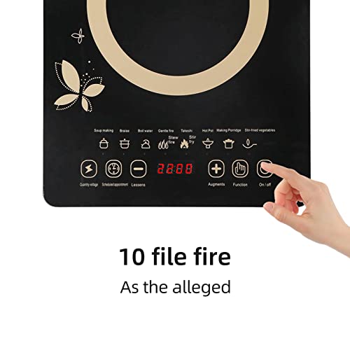 Karlak Inductiekookplaat Home Smart Kitchen Appliances 2200W High Performance Smart Touchscreen Microkristallijn Plaat Draagbare Keukenserie - Afbeelding 5