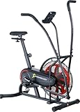 Strongology SCORPION Assault Bike – Compact Home Fitness Stationary Bike for Full Body Workouts with Smooth Fan Resistance and LCD Display