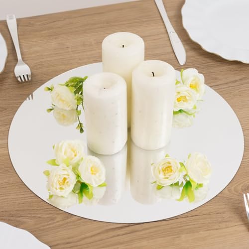 12 pcs 14 Inch Round Glass Mirrors for Centerpieces Table Decorations | 14