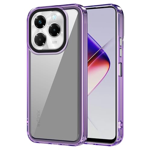 Image of Zapcase Back Case Cover for Infinix Note 40X 5G | Compatible for Infinix Note 40X 5G Back Cover | Case Cover with Camera Protection | (TPU + PC | Translucent Purple)