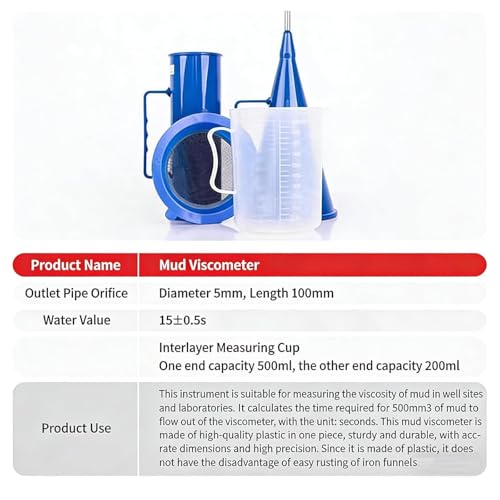 Kit de viscosímetro de barro de alta precisión 0,01 g/cm³ para análisis de fluidos 5