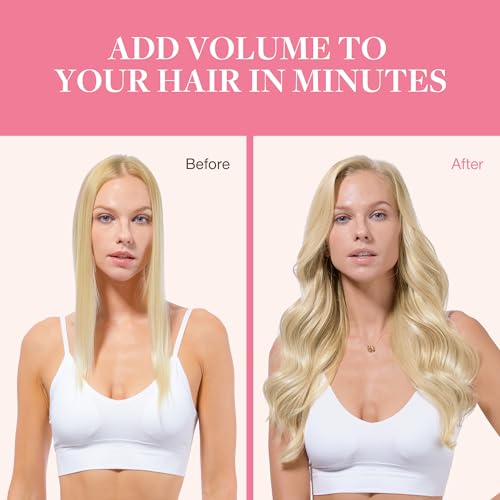 Image of GOO GOO Clip in Hair Extensions Real Human Hair, Remy Human Hair Extensions Clip ins for Women, Natural Human Hair, 24inch 160g 7Pcs, 16 /22 Light Blonde Highlighted Golden Blonde