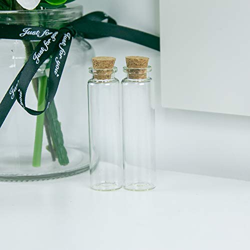 100pcs 20ml Bouteille en Verre Transparent avec Bouchon en Liège,pour la décoration de Bricolage,parfums, Huiles, épices, Breloques, Mariage, Stockage Bijoux, Diamètre 22mm (20ml) - Image 5